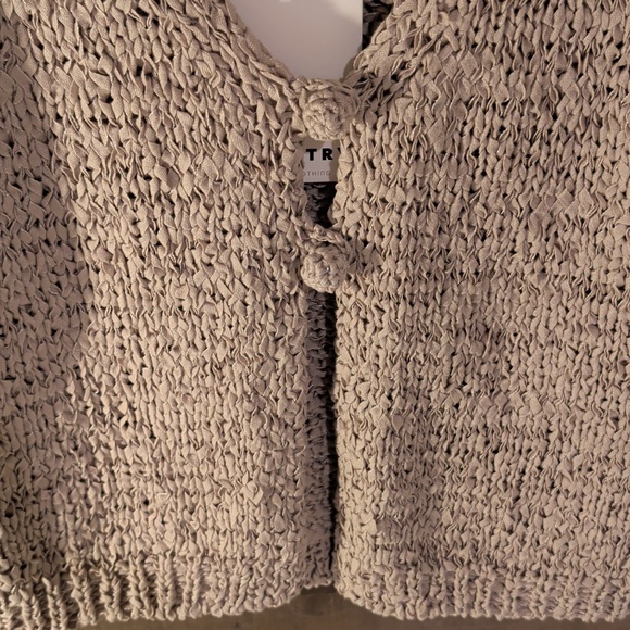 Industry Knit V-Neck Button-Front  Vest - Beige Size M 73% Cotton - Picture 7 of 12